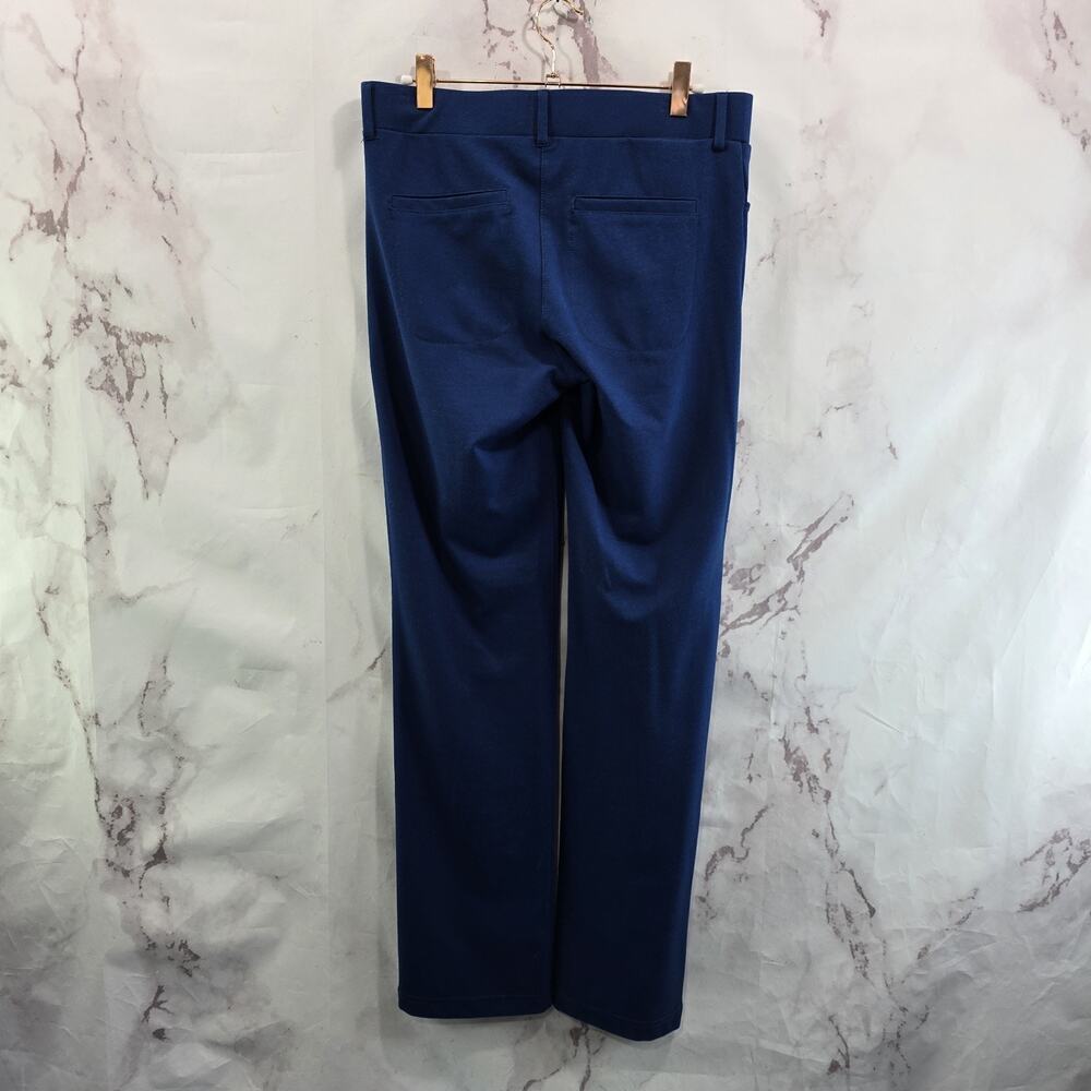 Betabrand Pants Womens Medium X 29 Petite Blue High Rise Straight Leg